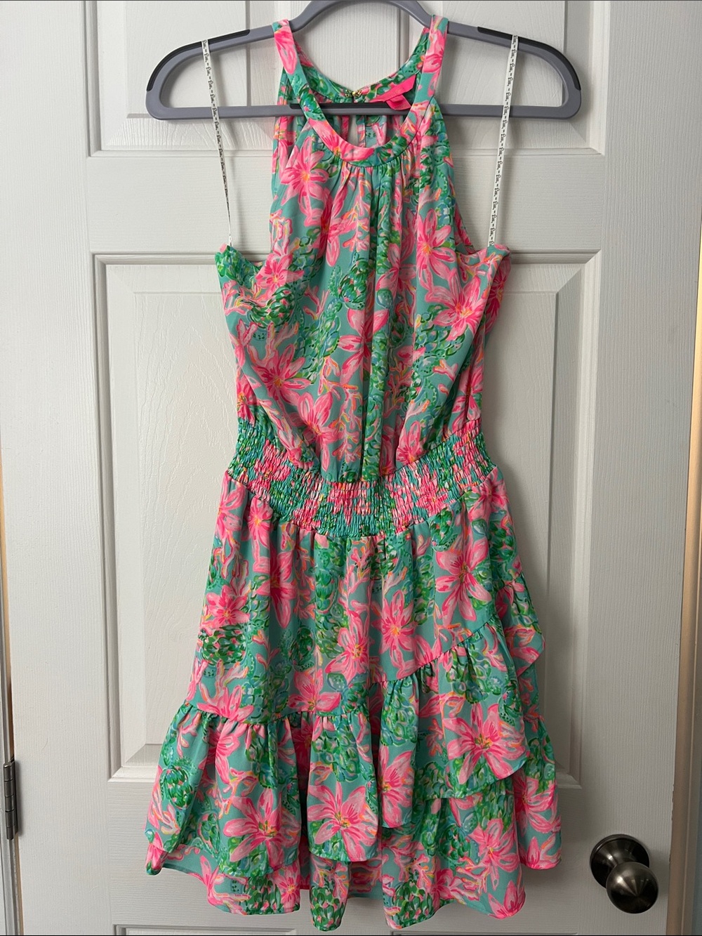 EUC Lilly Pulitzer Sz 8 Pamelyn Dress Surf Blue So Shellegant - worn once